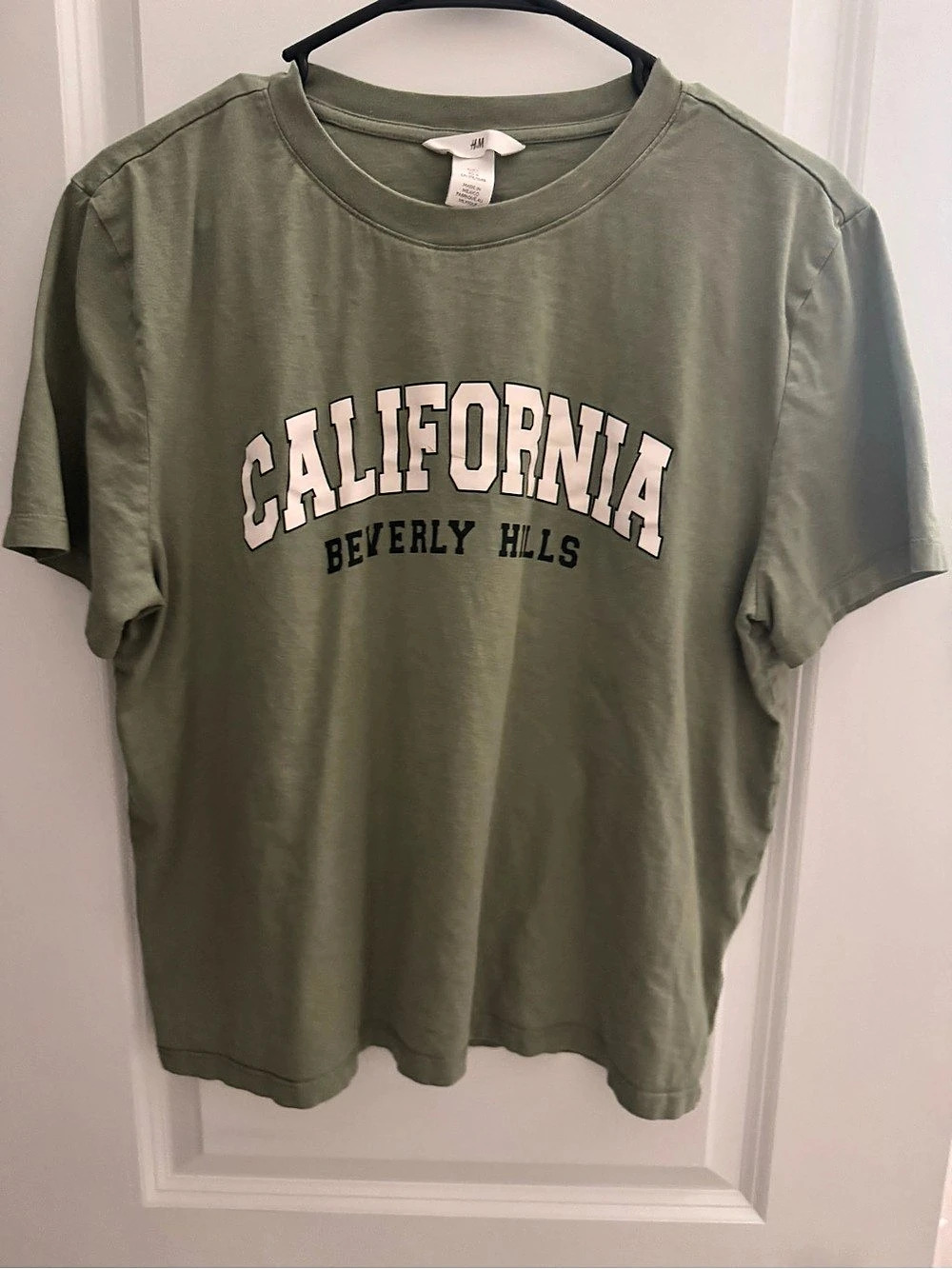 H&M California Beverly Hills Graphic Tee Green XL